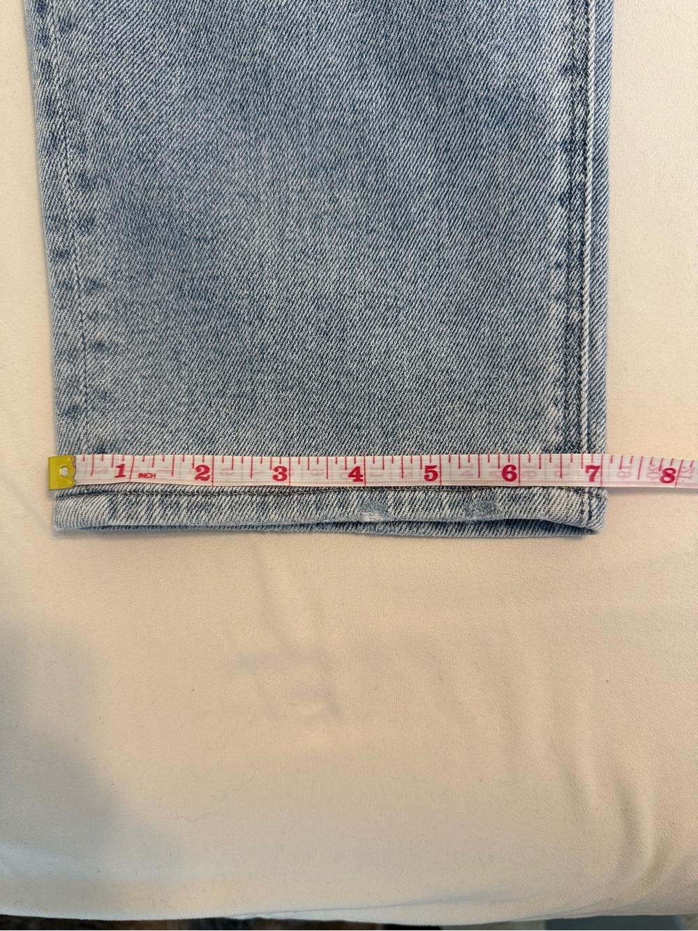 American Eagle Outfitters Light Wash Mom Straight Jeans Women’s 10 Short - Picture 10 of 11